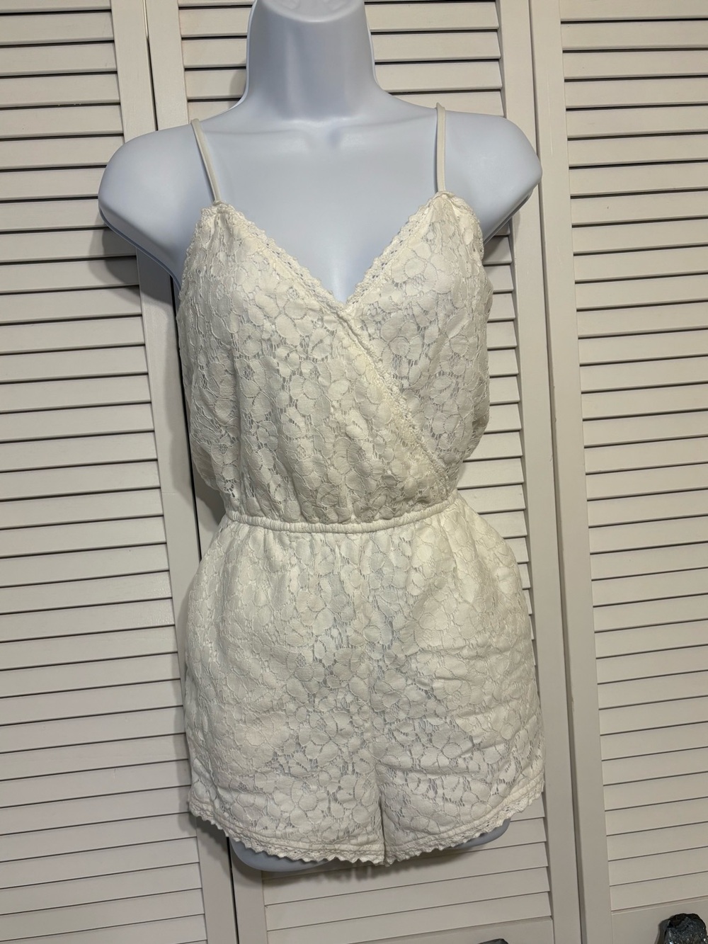 Full Tilt White Lace Romper
